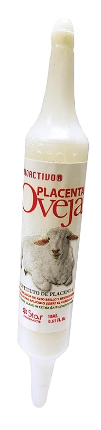 Placenta Oveja 12 Pack – 0.61 oz Each, Hair Repair Treatment with Sheep Placenta Extract for Strengthening & Revitalizing Damaged Hair