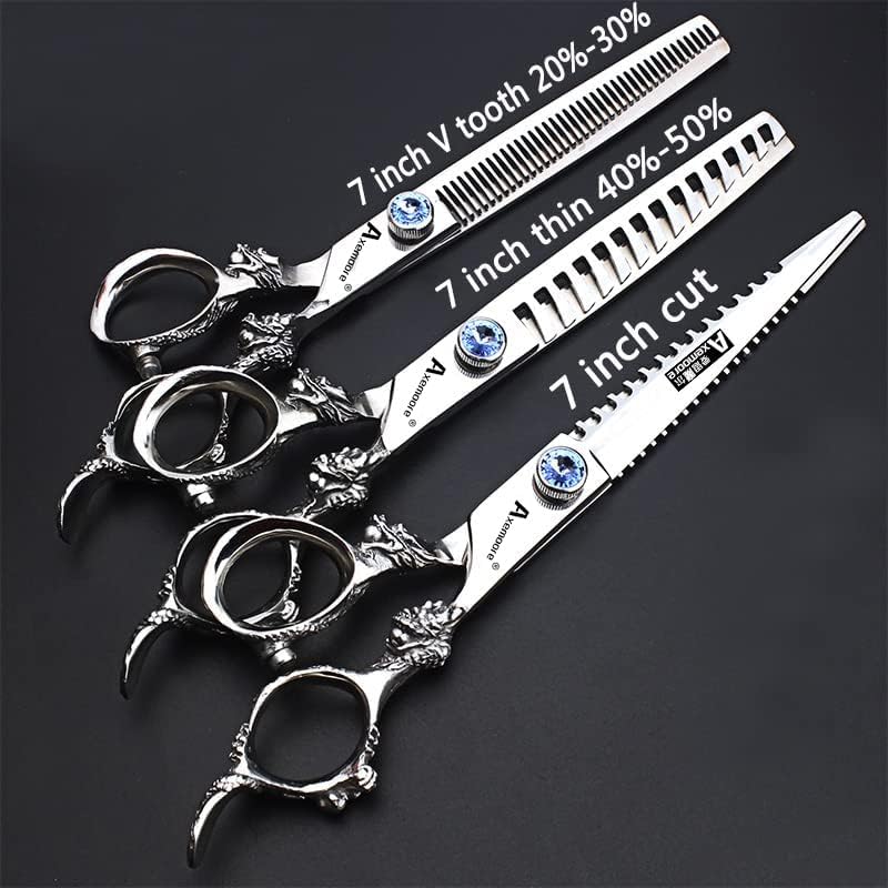 7/7.5/8/9 Inch Salon Professional Hairdressing Scissors Barber Hairstyling Special Tools (7 inch 3pc)