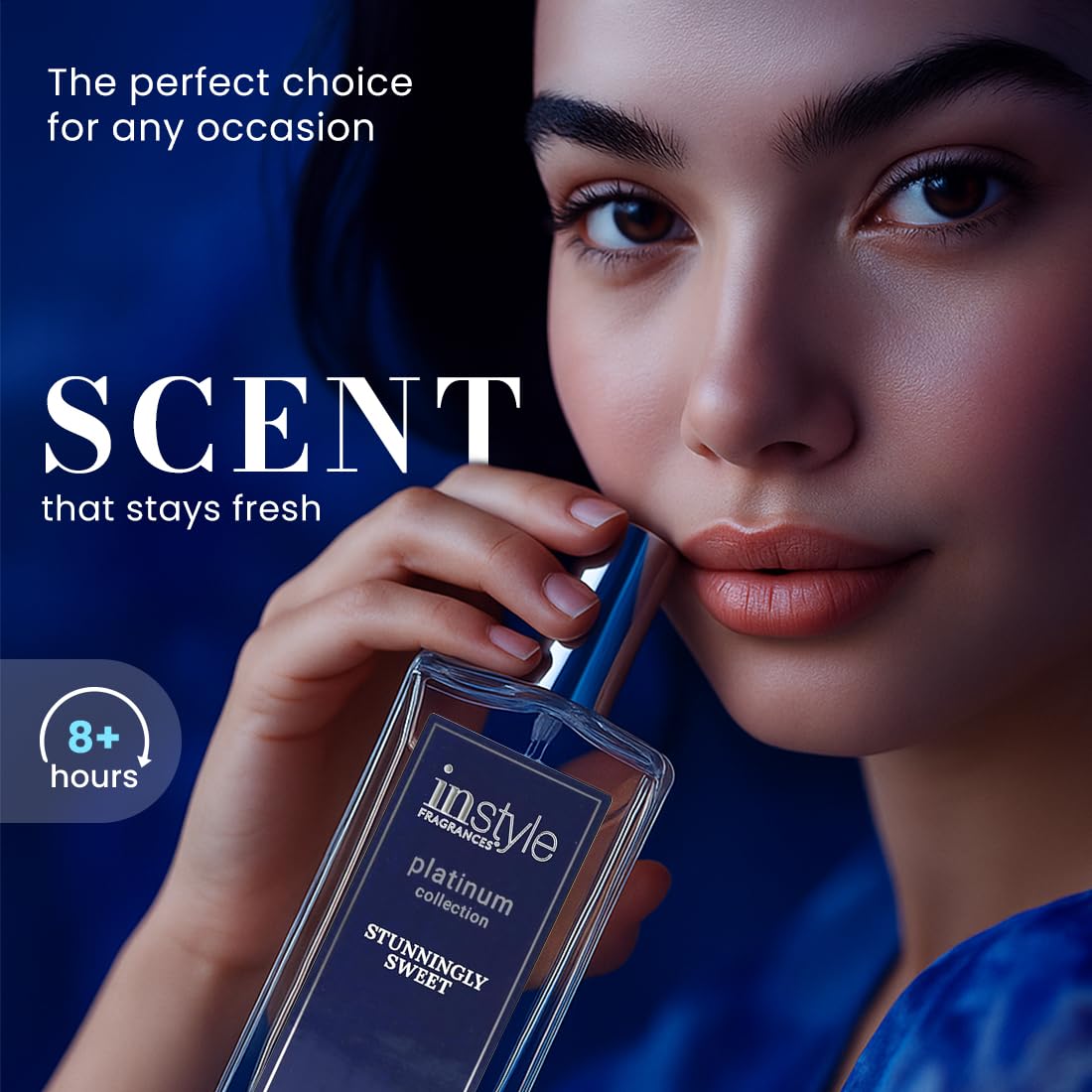 Instyle Fragrances Platinum Collection Stunningly Sweet, Premium Women’s Eau de Parfum, CLEAN, Vegan, Paraben-Free, Never Tested on Animals, 3.4 Fluid Ounces