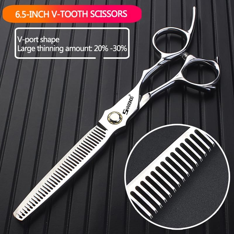 6.5-inch Sharonds hair clippers, professional Japanese 440C scissors, efficient scissors, scissors, comb adjuster