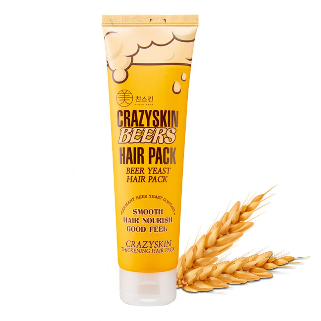 CRAZY SKIN Hair Treatment Mask - pH5.5 Beer Yeast, Protein, Keratin, Argan Oil, Collagen - Repairs Dry, Damaged or Color Treated Hair 6.77oz(200ml)