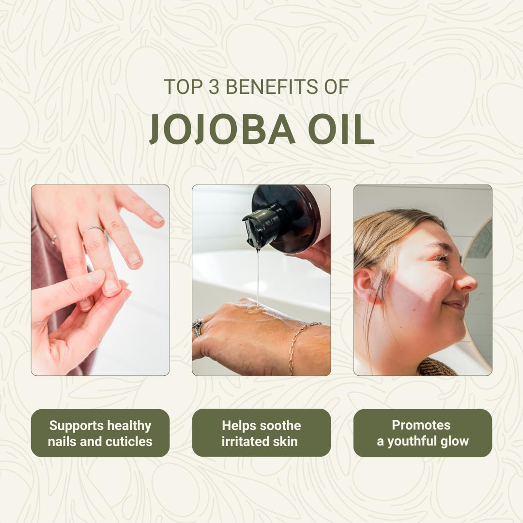 Jojoba Oil - Direct from EIR Oils' Farm in Israel - 100% Pure Carrier Oil for Hair, Face, and Skin - Hand-Picked, Cold-Pressed Carrier Oil (4 Gallons)
