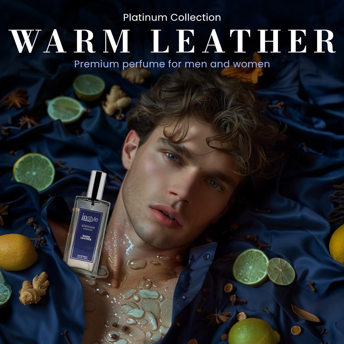 Instyle Fragrances Platinum Collection Warm Leather, Premium Unisex Eau de Parfum, CLEAN, Vegan, Paraben-Free, Never Tested on Animals, 3.4 Fluid Ounces