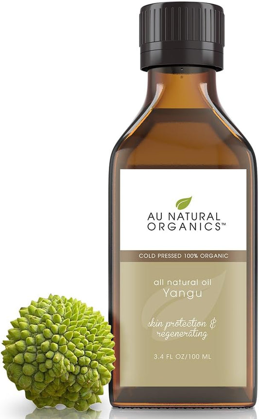 Yangu Oil for Sunburn Prevention, Skin Soothing, Redness & Peeling Skin - 100% Pure Cold Pressed, Natural UV Protection, Hydrating Moisturizer for Face & Body, Non-Greasy, 3.4oz