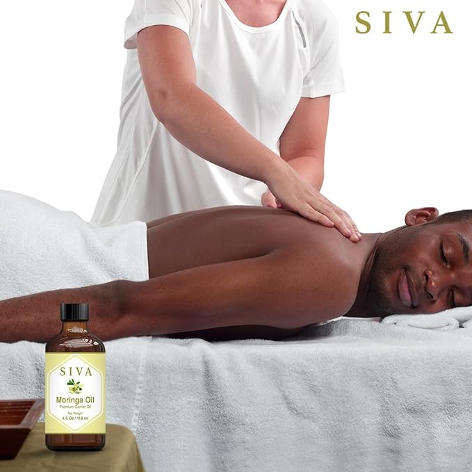 SIVA Moringa Carrier Oil 4oz (118 ml) Premium Carrier Oil With Dropper For Skin Care, Hair Care, Scalp Massage & Body Massage