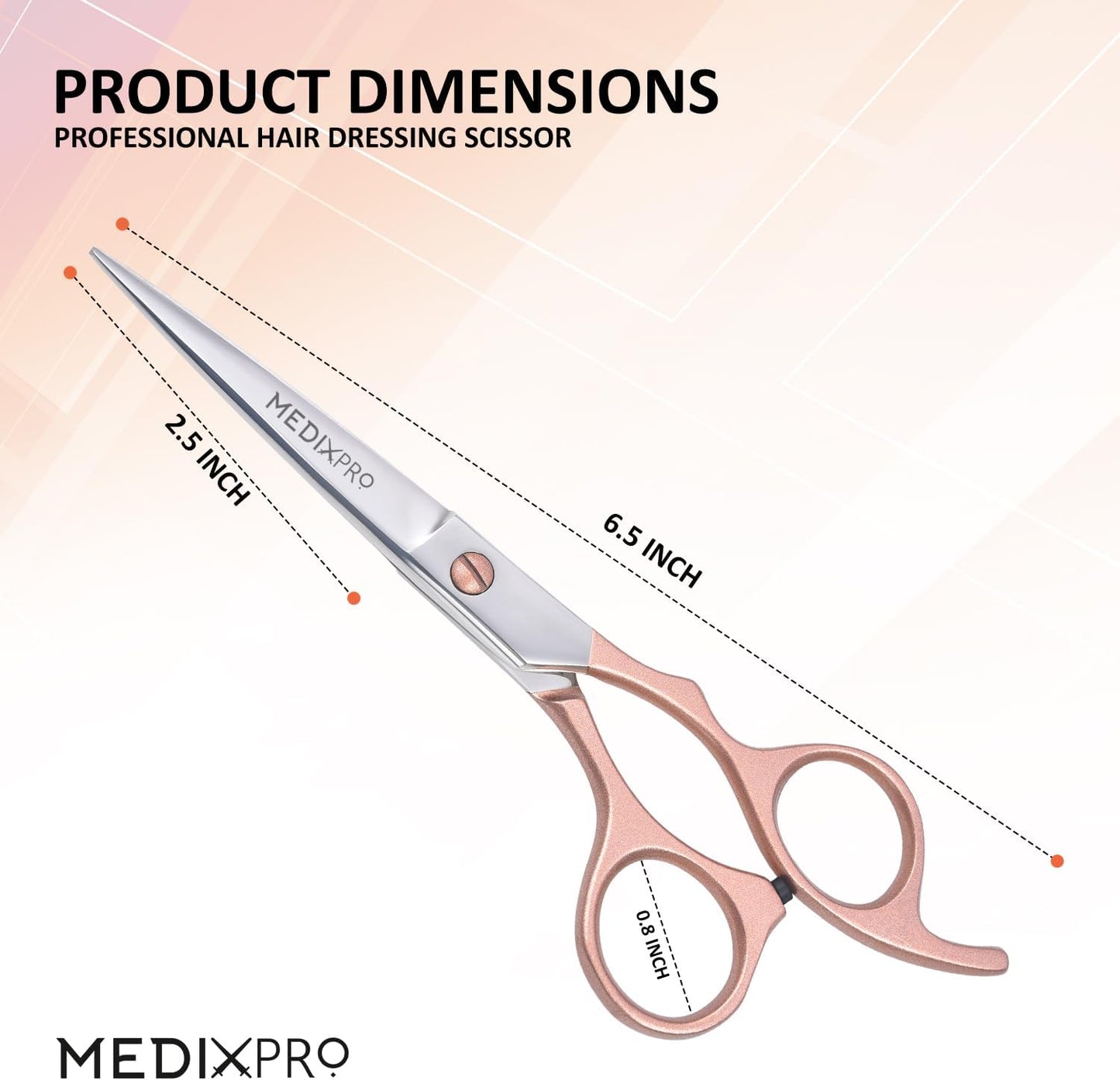 Professional Hair Cutting Scissors 5.5” Stainless Steel Barber Shears for Men & Women Styling Shears Japanese Style for Professional Hair Scissors for Salon and Home Sharp trim Scissor.
