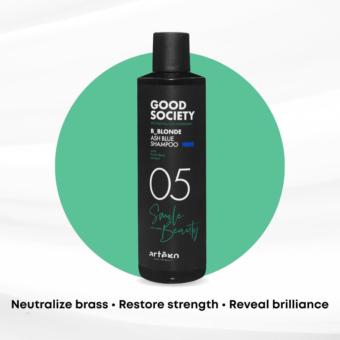 Artègo Good Society B_Blonde Ash Blue Shampoo – Tone Neutralizing Shampoo for Blonde, Bleached & White Hair (8.5 oz)