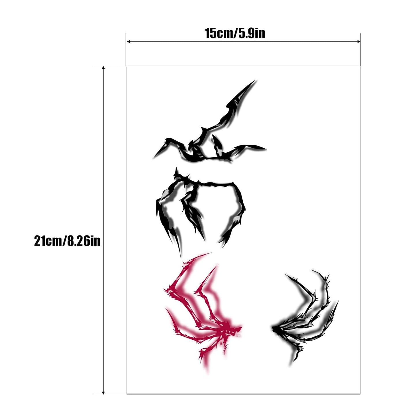 Halloween Face Tattoos, Spider Silhouette & Glitter Stars Face Tattoos,Horror Face Temporary Tattoos,Cosplay Face Makeup Tattoo Stickers, Easy Temporary Face Body Decals for Women,Girls 8Pcs