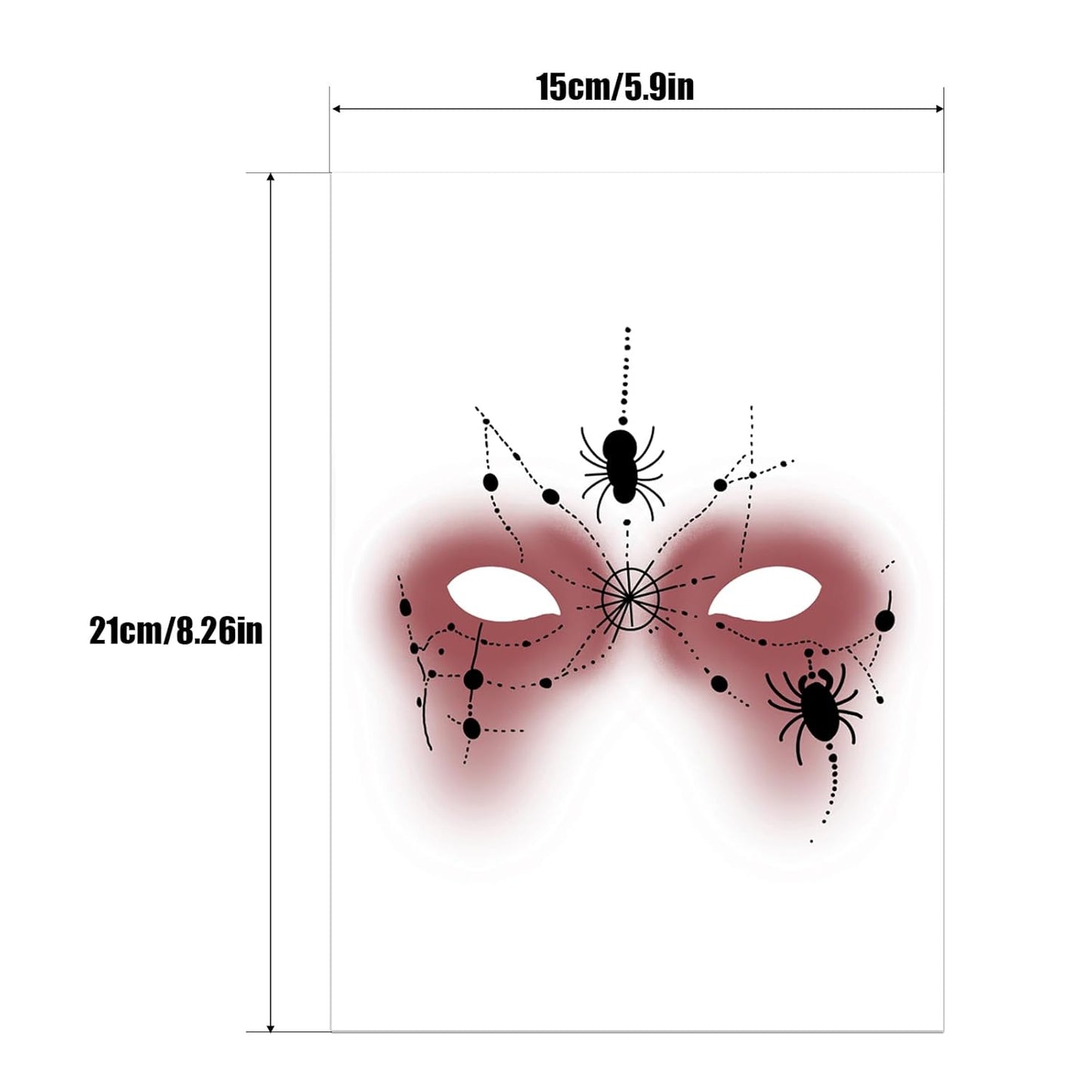 Halloween Temporary Face Tattoos, Spider Web Tattoo Decals, Temporary Face Stickers,Temporary Makeup Tattoos, Tattoo Sticker Art for Adult Kids Halloween Costume Accessories 8Pcs