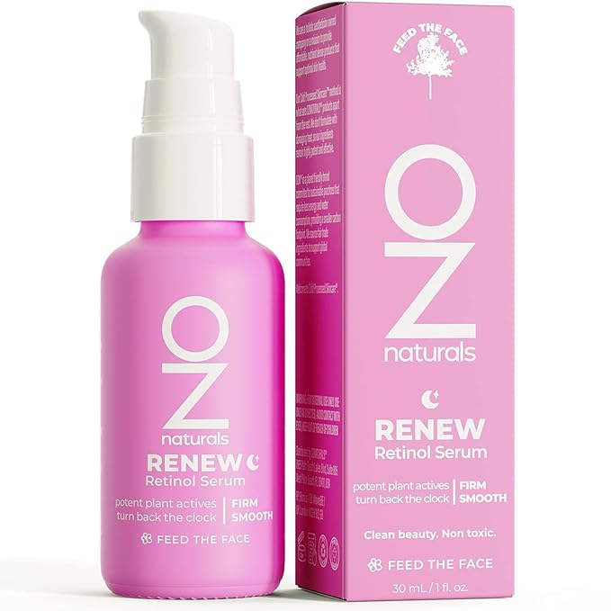 OZNaturals Renew Retinol Serum - Anti Aging Serum for Skin Renewal - Smoothes and Brightens Complexion with Vitamin E and Hyaluronic Acid - 1 oz
