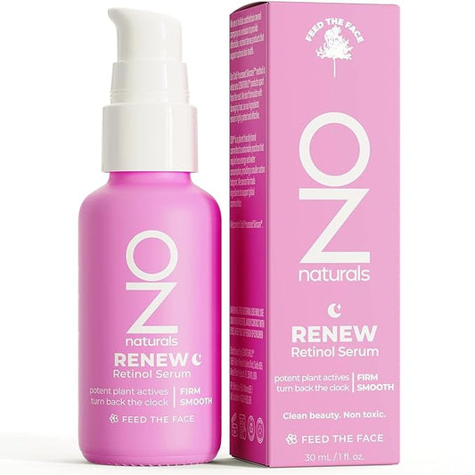 OZNaturals Renew Retinol Serum - Anti Aging Serum for Skin Renewal - Smoothes and Brightens Complexion with Vitamin E and Hyaluronic Acid - 1 oz