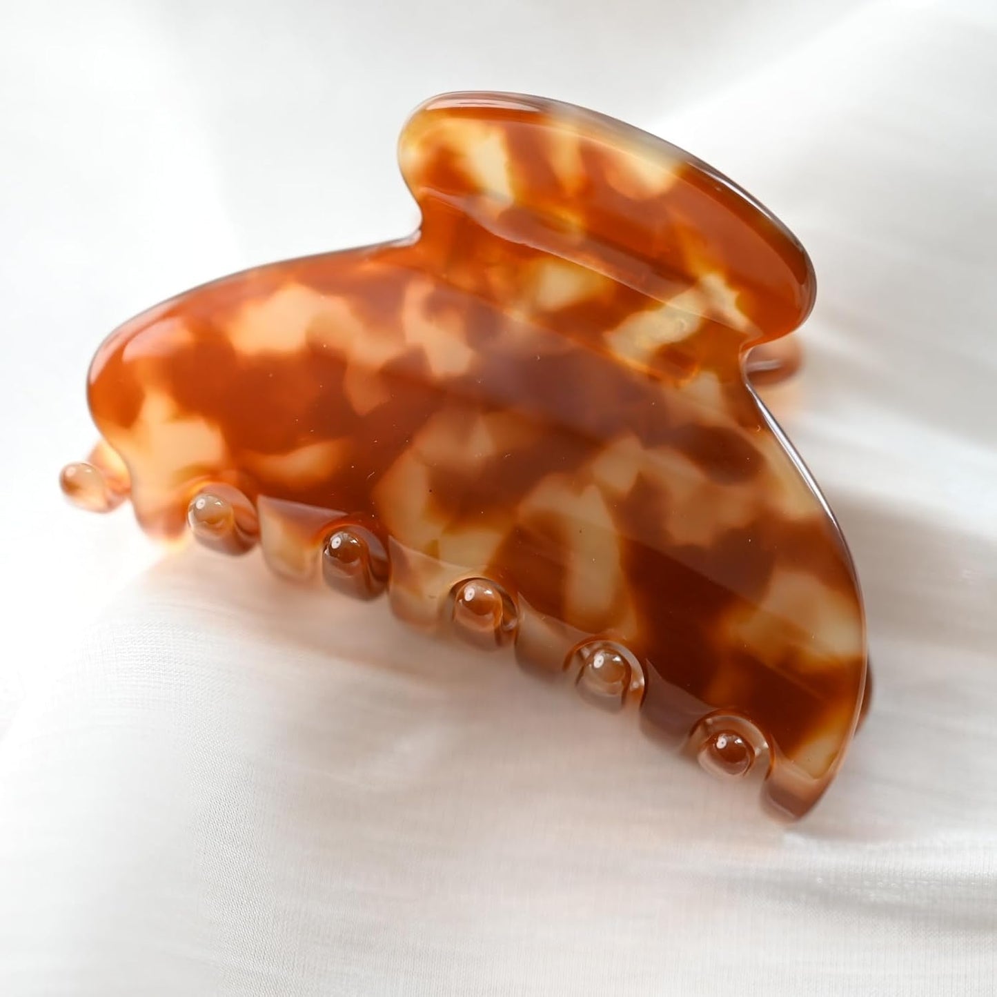 Handmade Celluloid Acetate French Design Barrettes Tortoise Shell Claws Hair Claw Luxury Fashion Accessories Hair Clip for Women (coffee)