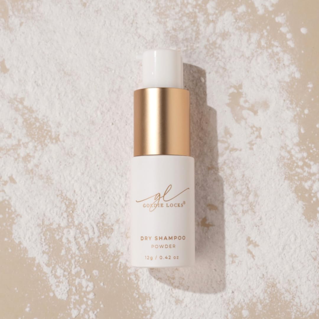 Goldie Locks Dry Shampoo Powder - Volumizing and Oil Absorbing - For Light and Dark Hair - Non-Aerosol, No Residue - Safe for Extensions & Color-Treated Hair - Protein-Free - 0.42 oz