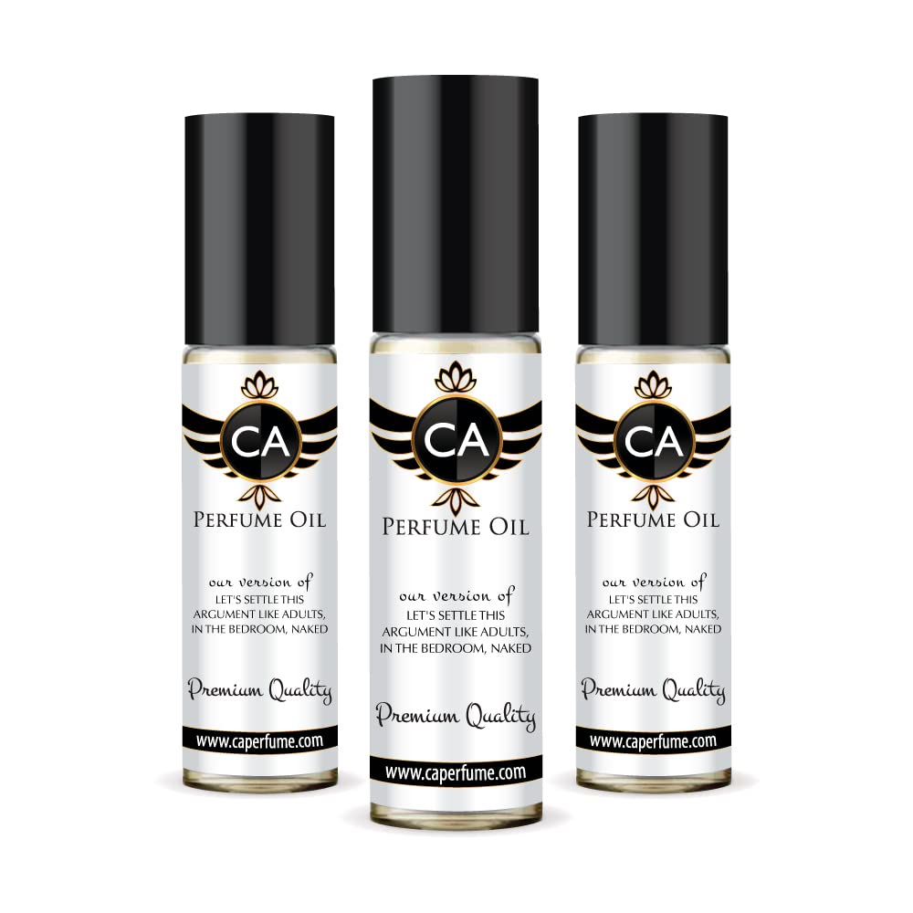 CA Perfume Impression of Let's Settle This Argument Like Adults Perfume Oil Amber Vanilla Scent Long Lasting Unisex Fragrance Travel Size TSA Ready for Day and Night Wear 0.33 Fl Oz 10ml (Pack of 3)