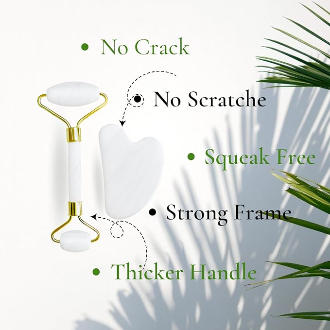 Gua sha facial tools, White