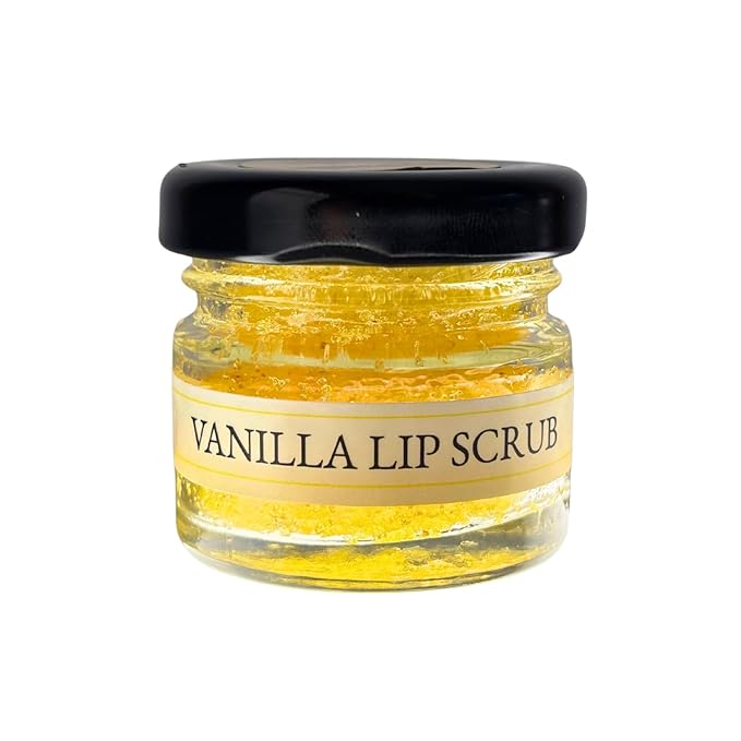 Sugar Lip Scrub Exfoliate & Nourish - 0.88Oz/25gm Coconut & Vanilla Essential Oil - Natural Moisturizer Exfoliator Lipcare Scrubber -Smoothing Lips Scrubs for Girls, Women Valentine Day Gifts