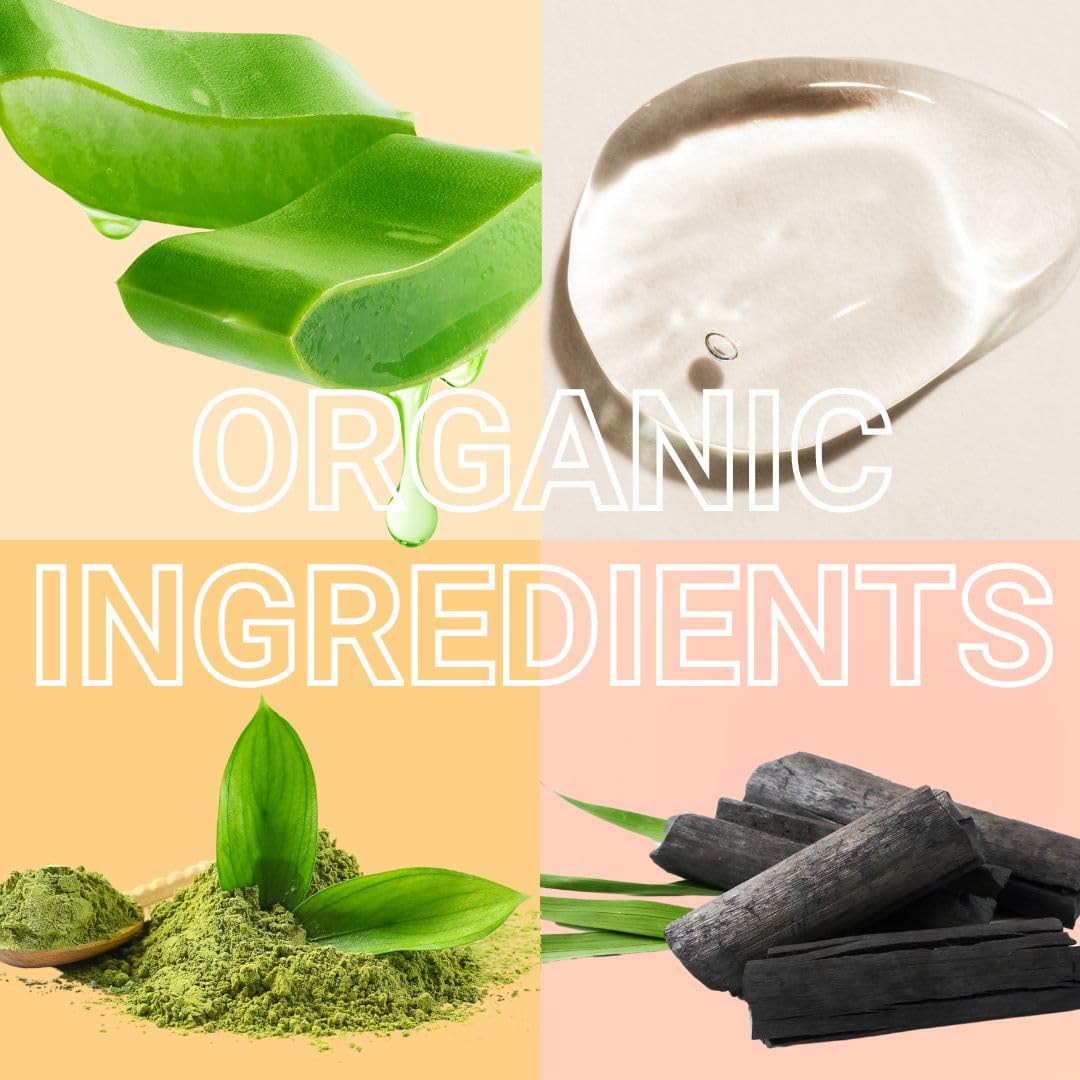 Organic Face Wash - Anti-Aging, Hydrating, Gentle Daily Cleanser for Women and Men with Coconut Oil, Aloe Vera, Activated Charcoal, and Vitamin C and E