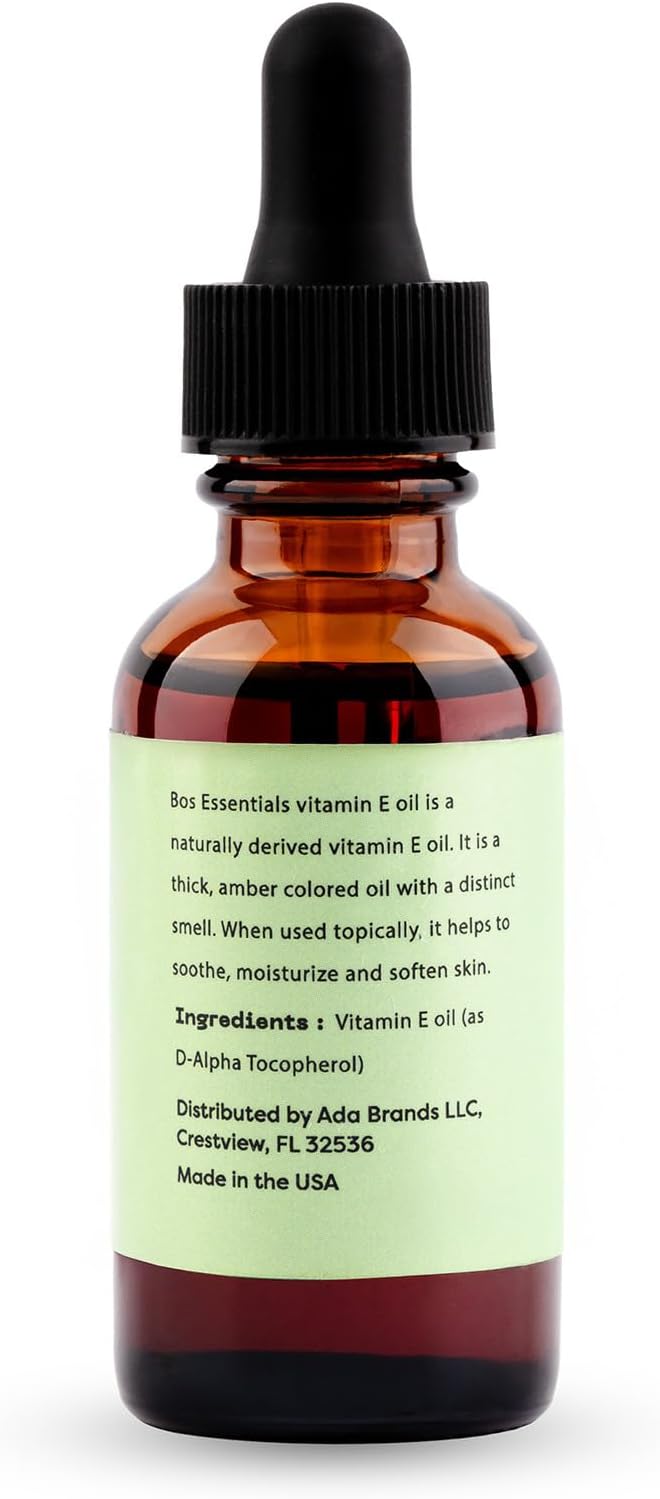 Natural Vitamin E Oil (>90% D-Alpha Tocopherol) | Pure & Undiluted Oil | Diminishes The Appearance of Scars, Wrinkles, & Other Skin Abnormalities | Non-GMO
