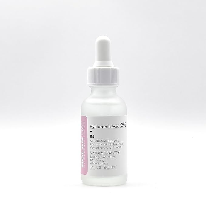 ROLANYIN Hyaluronic Acid 2% + Vitamin B5 Facial Serum for Intense Hydration Plumping and Nourishing Soothing Anti Aging Benefits Skin Repair and Elasticity Enhancement Skin Care