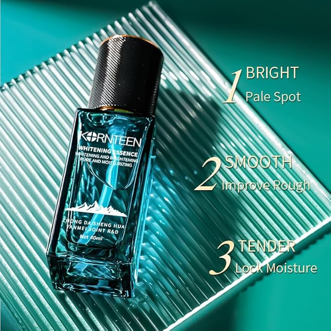 Switzerland KORNTEEN Brightening Essence Serum 40ml/1.41fl.oz, for Dark Spot, Brighten Skin, Reduce Melanin, Nourish, Moisturizes, with Gentiana Scabra Root Extract, 3-O-Ethylascorbic Acid