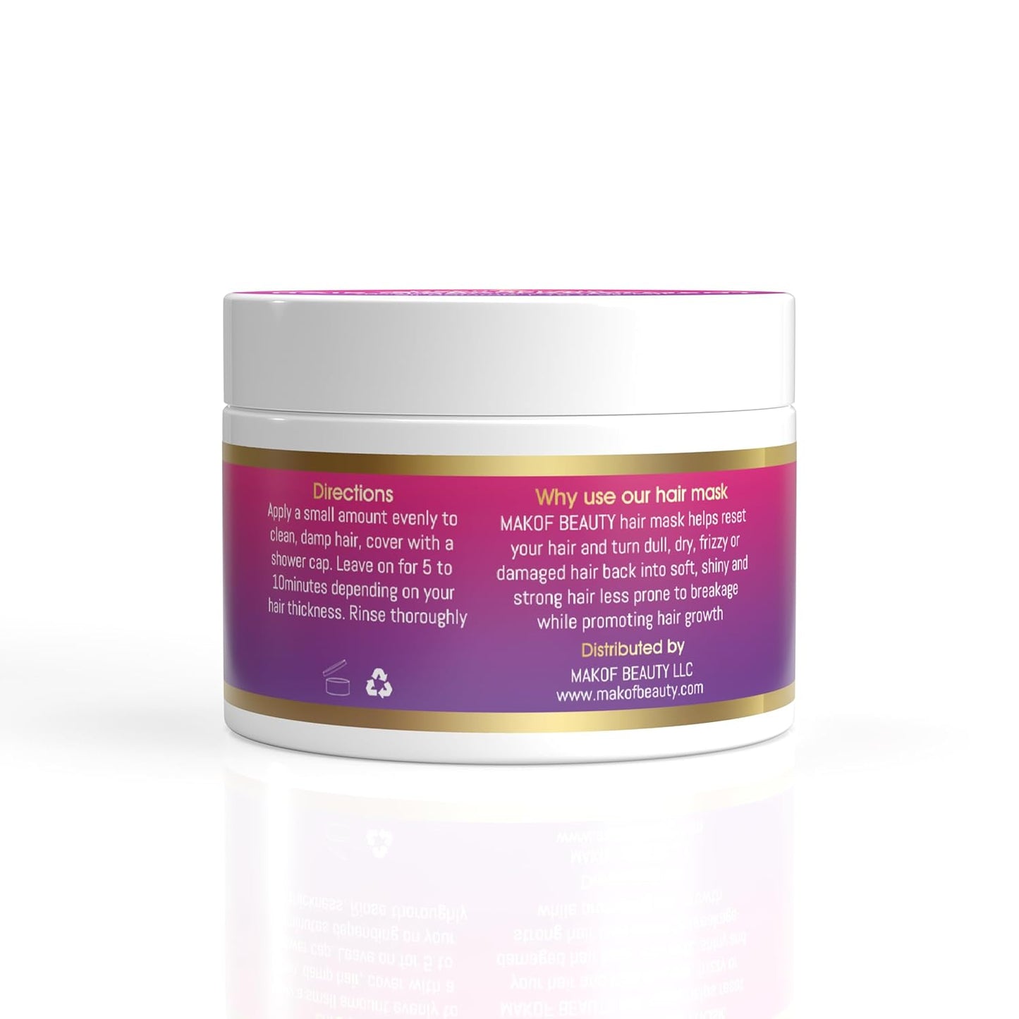 Deep Repair Hair Mask - Moisturizing Treatment with Shea Butter, Mango Butter, Argan Oil & Rosemary - Hydrates & Restores Dry, Damaged Hair - 10 fl oz