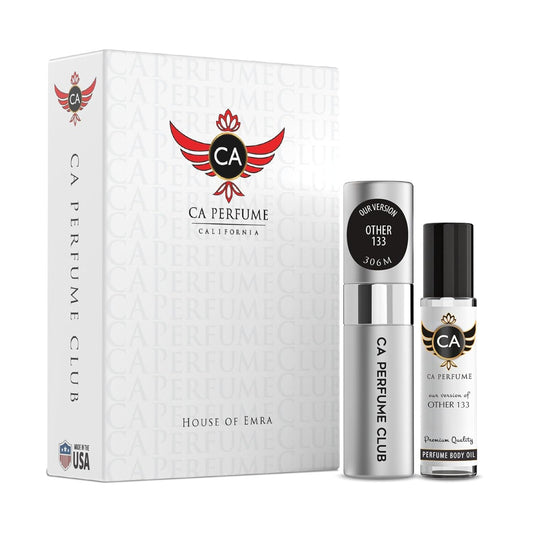 CA Perfume Duo Impression of Other 133 For Women And Men Perfume Layering Set Long Lasting Travel Size EDP + Body Oil Roll-On Bottle 0.27 Fl Oz+0.33 Fl Oz