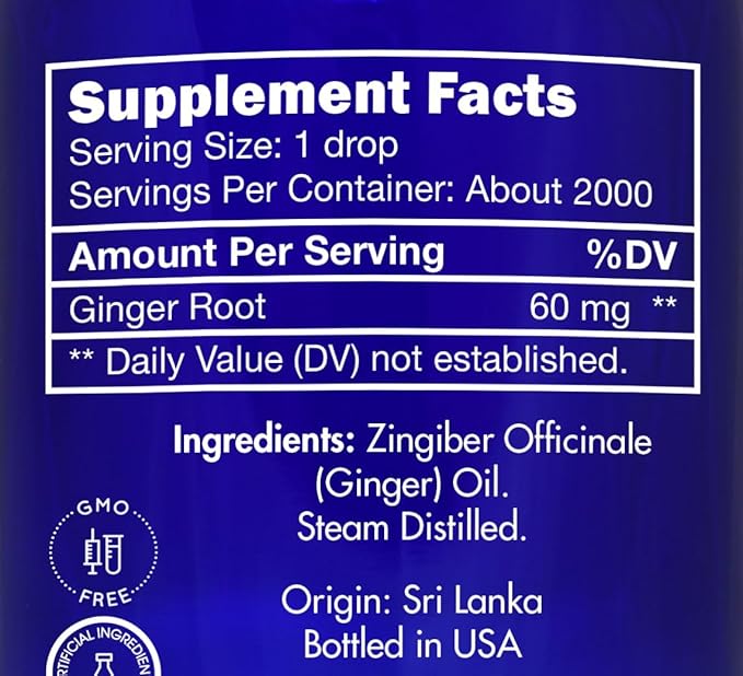 Ginger Oil, for Pain and Inflammation, Edible, Food Grade – 100% Pure, Ginger, Essential, Oil, for Lymphatic Drainage, Massage, by Zongle Therapeutics, 4 OZ