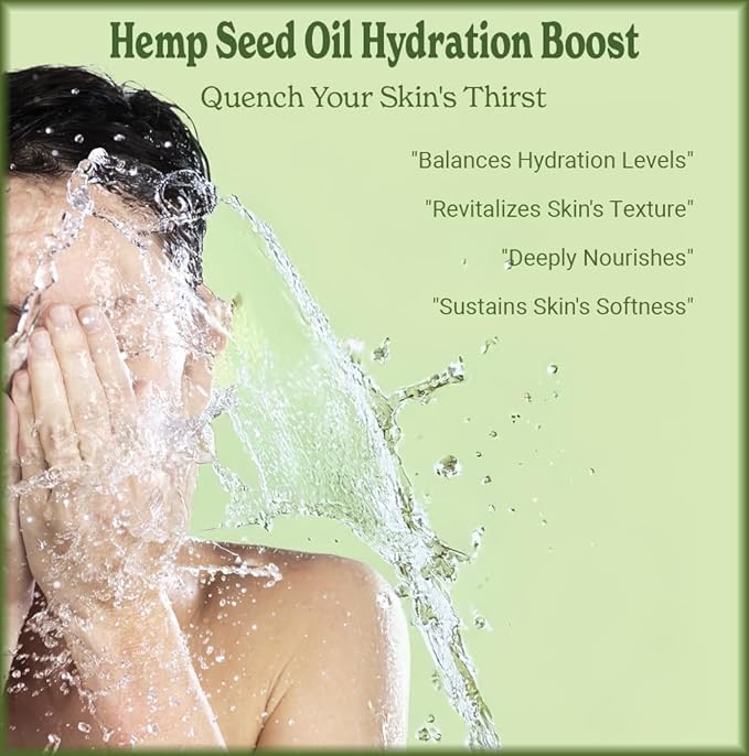 Natural Born Oils Hemp Seed Oil, 16oz, Organic, Cold-Pressed, Nutrient-Rich, Deep Skin Moisturizer, Hair Health Booster