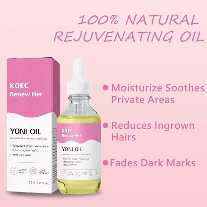 Renew Her Essential Oils Help Lighten Dark Spots, Help Feminine Ingrown Hair Growth, Nourish and moisturize ingredient, Designed for all Female Skin Fypes