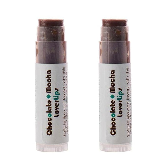 Living Libations - Organic 'Chocolate Mocha Lover Lips' Lip Balm | Natural, Wildcrafted Clean Beauty (2-pack)