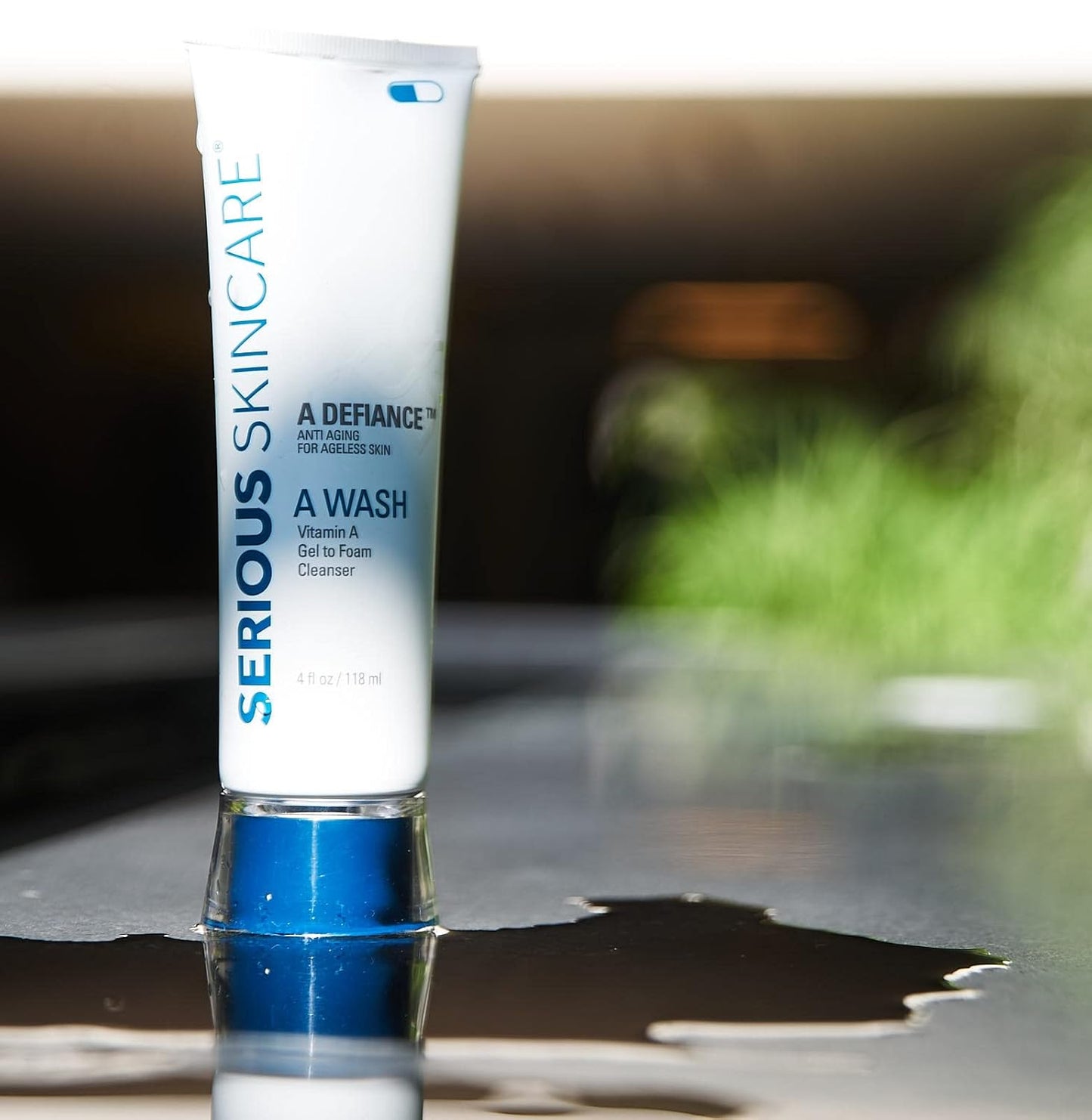 Serious Skincare - Gentle Exfoliating Retinol Facial Cleanser - Skin Hydrating Gel to Foam Vitamin A Wash - Clarify Pores - Removes Makeup, Oil, SPF - Avena Sativa Extract - 12 Oz + 4 Oz