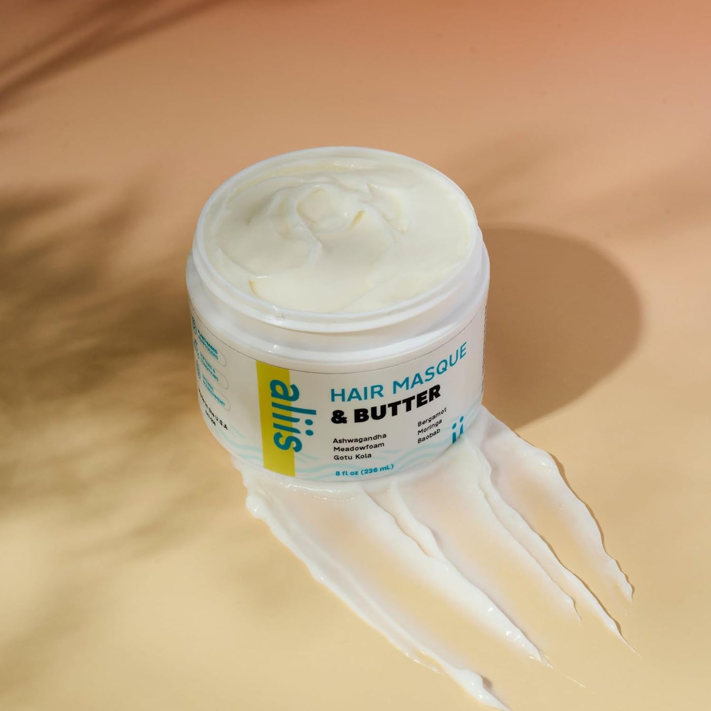 ALIIS Hair Masque & Butter – Deep Moisture Treatment for Dry, Damaged, or Frizzy Hair | Restorative, Plant-based, Color-Safe Hair Mask | Sulfate-Free | 8 oz