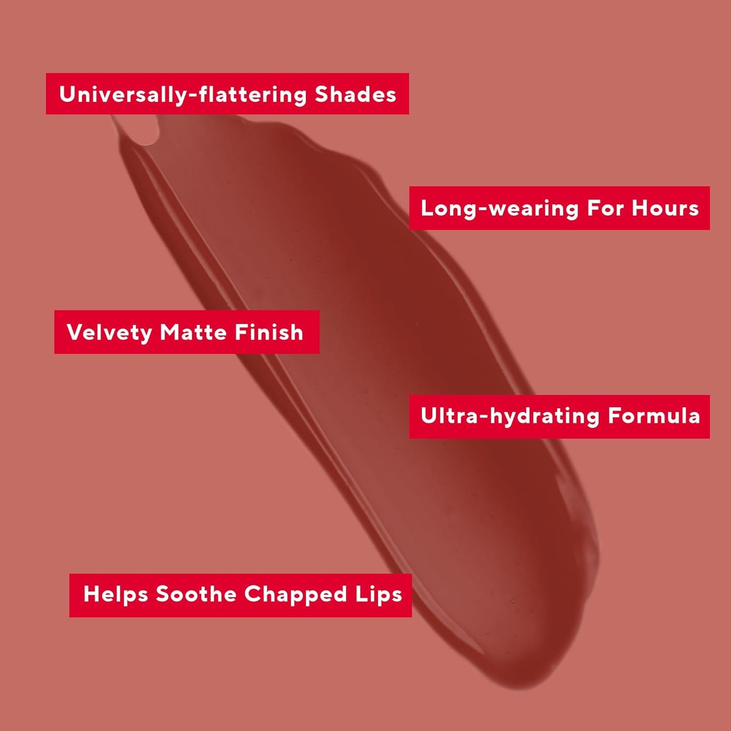 Mirabella Luxe Advanced Formula Matte Lip Gloss, Richly Pigmented Long-Wear and Full-Coverage Liquid Lipstick, Matte Lipstick for Women Stays Put and Won't Dry or Crack Lips, Trendsetter