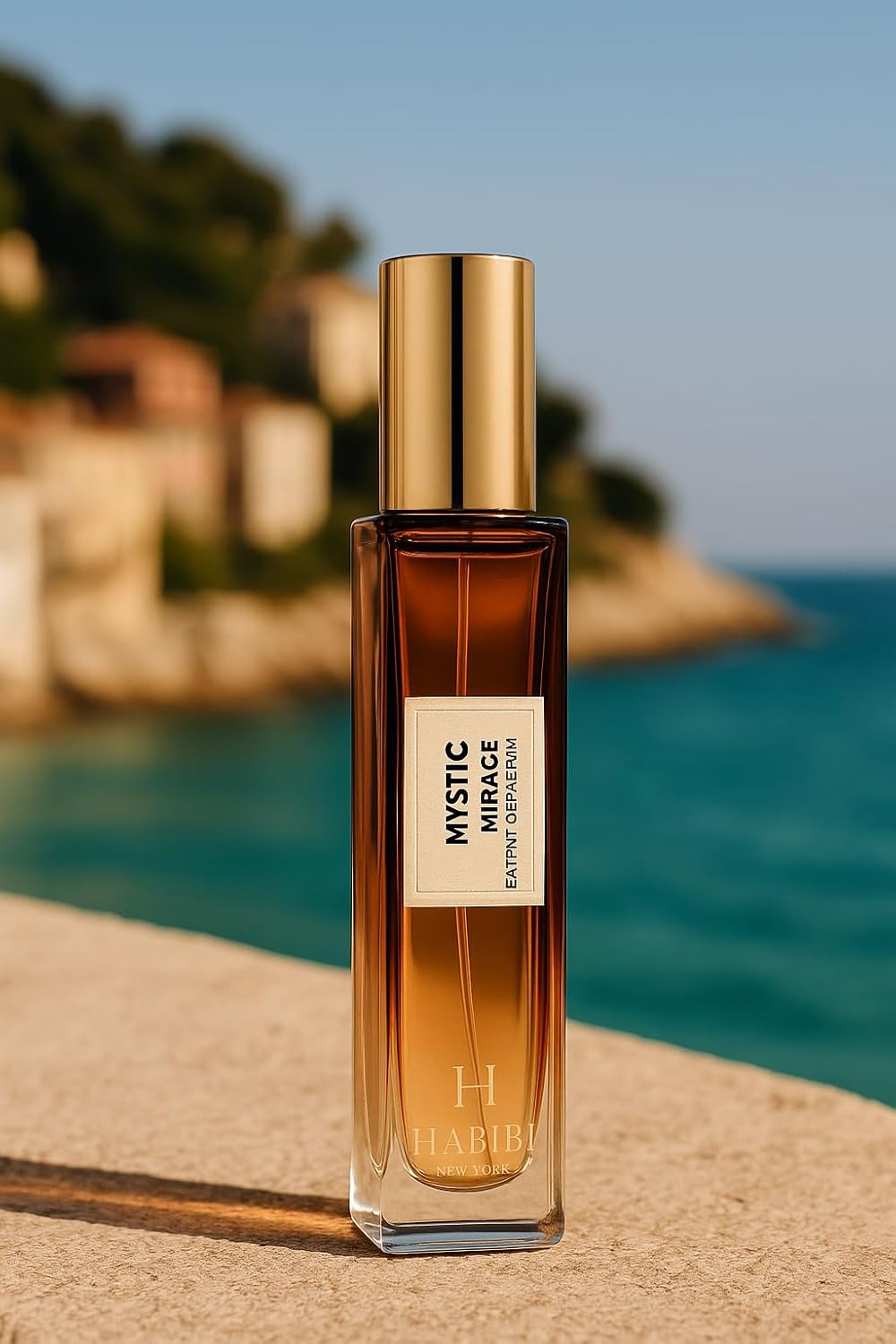 H HABIBI Mystic Mirage Extrait De Parfum 10ml (0.30 fl Oz) – Travel Size Arabian Fragrance for Women & Men, Long Lasting, 25% Perfume Oil, Luxury Niche Scent with Leather Case