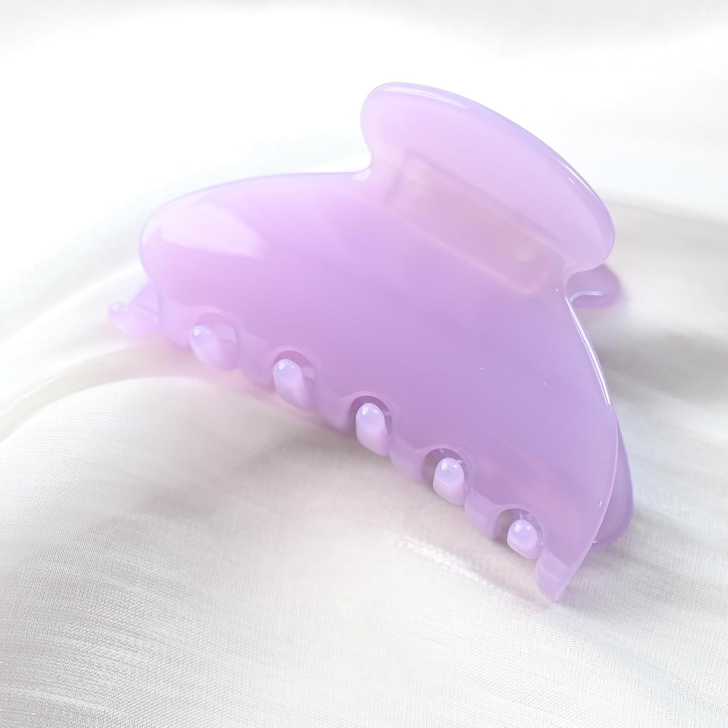 Handmade Celluloid Acetate French Design Barrettes Tortoise Shell Claws Hair Claw Luxury Fashion Accessories Hair Clip for Women (lavender)