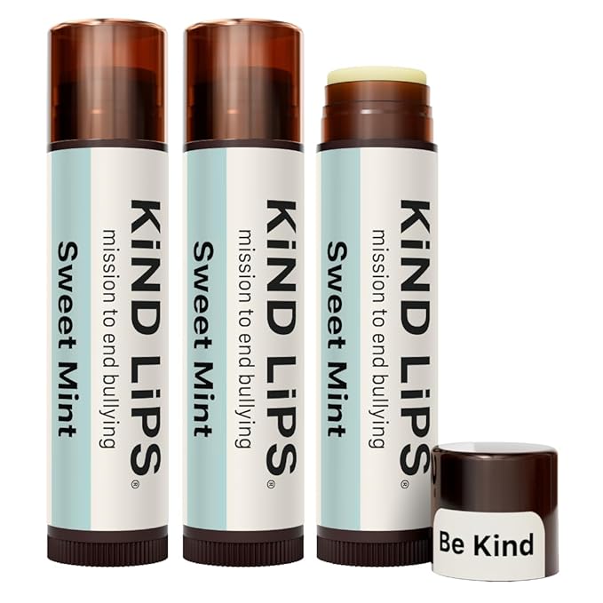 Kind Lips Sweet Mint Lip Balm 3 Pack – Natural Chapstick Alternative, Organic Lip Moisturizer, Gluten & Grain Free, Hydrating Clean Lip Care, Made in USA, Lip Balm Gift for Kids & Adults