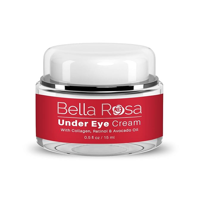Bella Rosa Anti-Aging Under Eye Cream for Dark Circles, Puffiness, and Wrinkles - Hydrating Formula with Collagen and Retinol - Suitable for All Skin Types - Paraben-Free