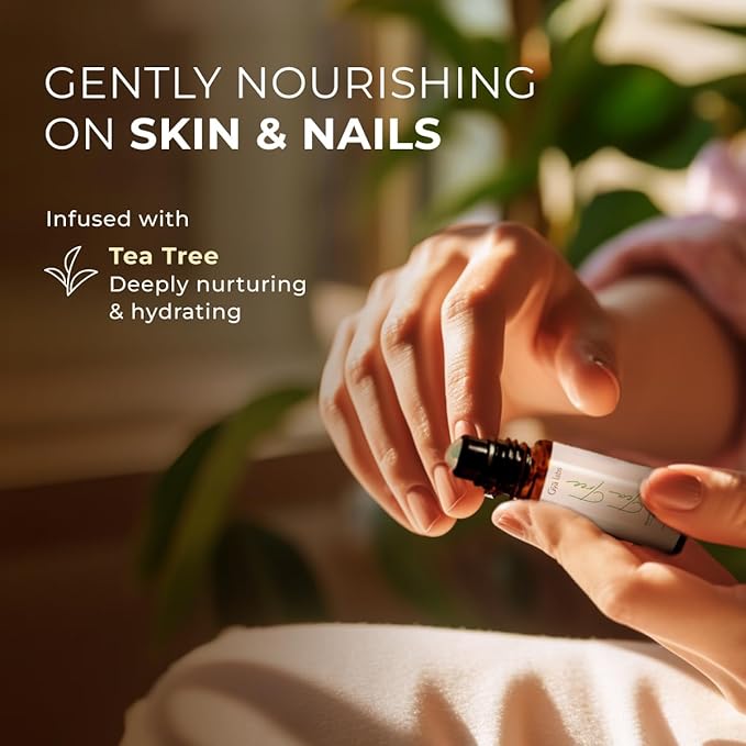 Gya Labs Tea Tree Essential Oil Roll on for Skin, Face & Nails, 100% Pure Natural Australian Melaleuca Tea Tree Oil Roller, Refreshing Aromatherapy, Travel Size (0.34 Fl Oz)