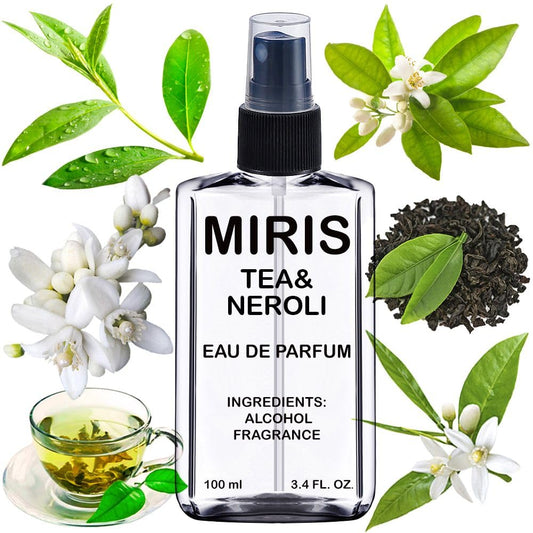 MIRIS Tea & Neroli, Long-Lasting Unisex Eau de Parfum for Women & Men, Spray 3.4 Fl Oz / 100 ml