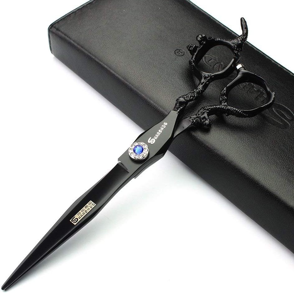7 inch salon personalized scissors 19 cm cool black salon hair styling hair scissors stainless steel hair tools