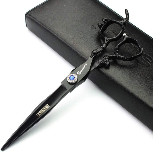 7 inch salon personalized scissors 19 cm cool black salon hair styling hair scissors stainless steel hair tools