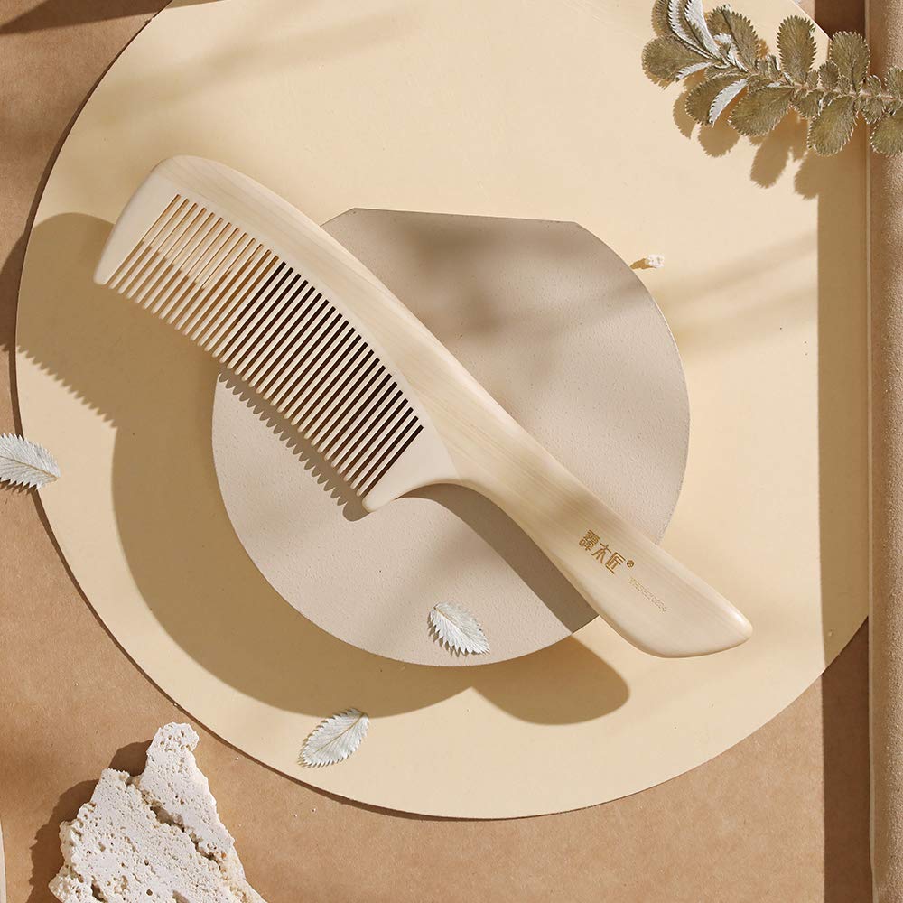 TAN MUJIANG Wooden Hair Comb Natural Water Boxwood Anti-static YHSHY0204