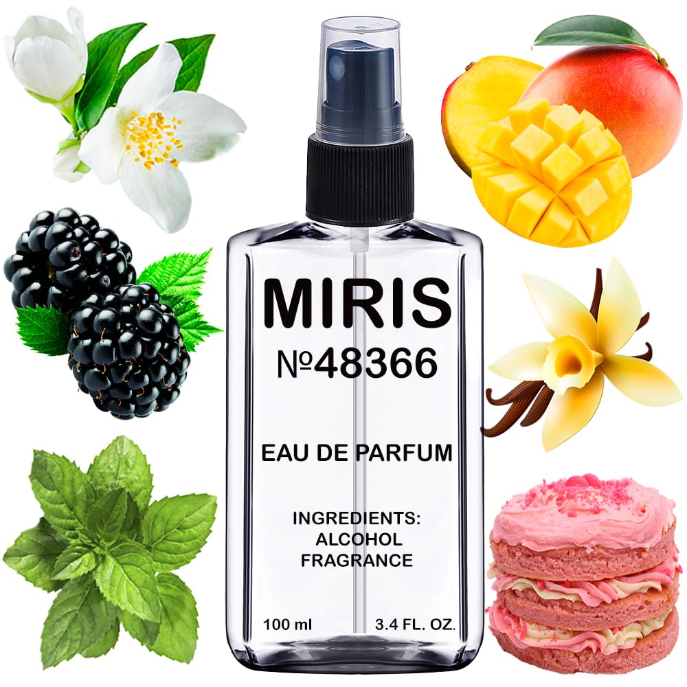MIRIS No. 48366, Inspired by Mango Skin, Long-Lasting Unisex Eau de Parfum for Women & Men, Spray 3.4 Fl Oz / 100 ml