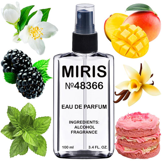 MIRIS No. 48366, Inspired by Mango Skin, Long-Lasting Unisex Eau de Parfum for Women & Men, Spray 3.4 Fl Oz / 100 ml