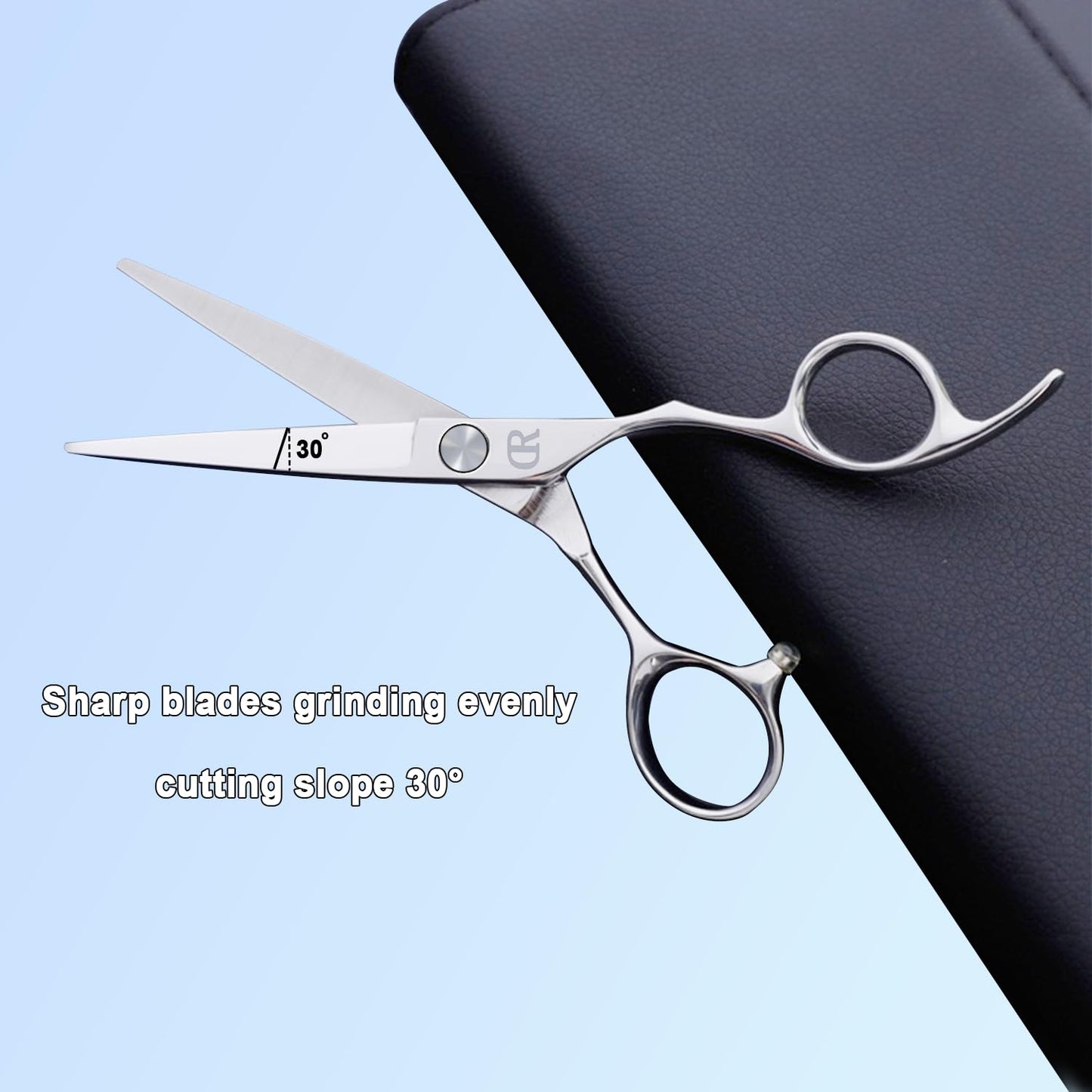 Professional Hair Cutting Shears,6 Inch Barber hair Cutting Scissors Sharp Blades Hairdresser Haircut For Women/Men/kids 420c Stainless Steel (Silver)