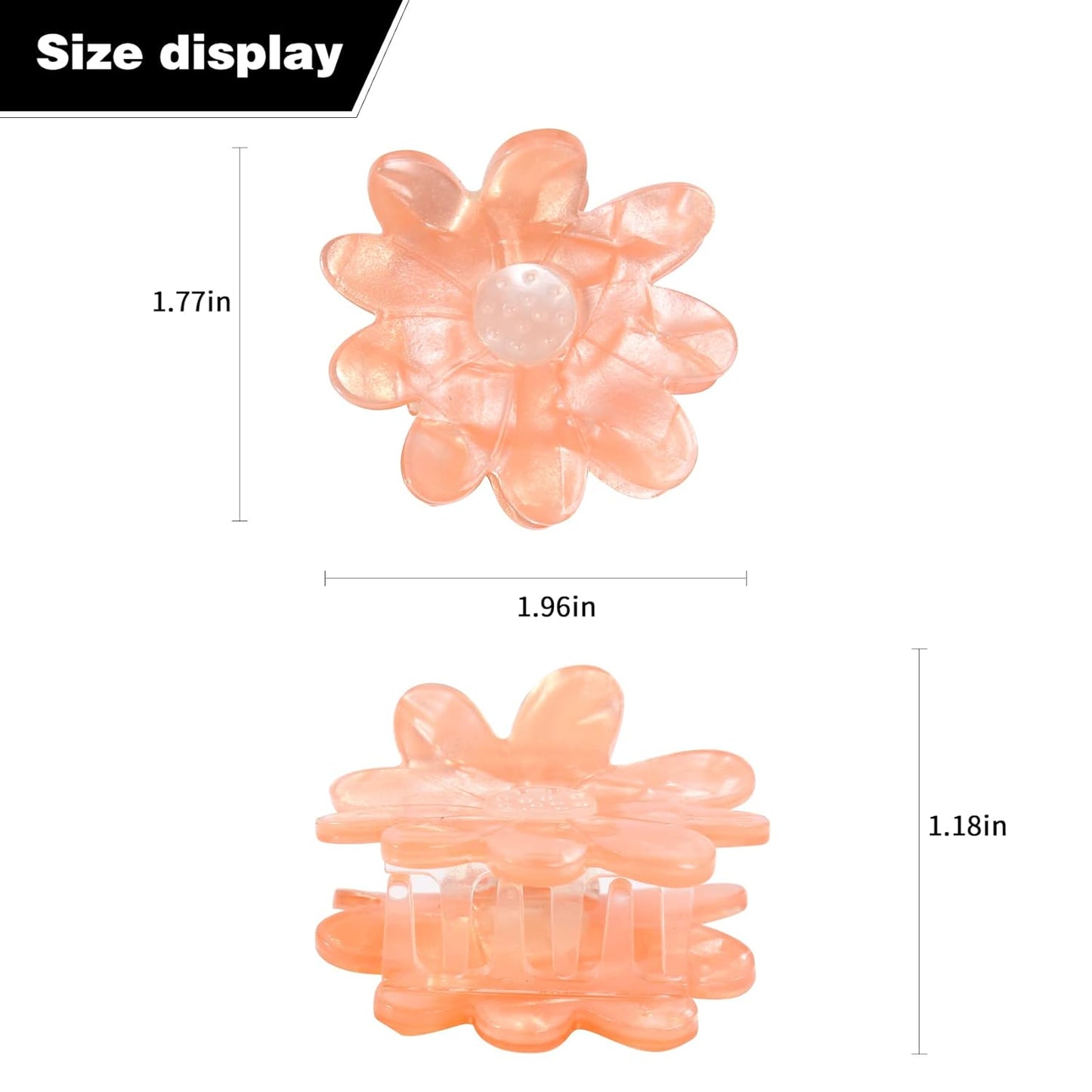 Jayongnee 3 PCS flower Hair Claw Clips for Women - Non-Slip Hair Clamps for Thin or Thick Hair - Cute flower Hair Accessories for Women Girls - Elegant Hair Styling Accessories (Multicolor, Medium)