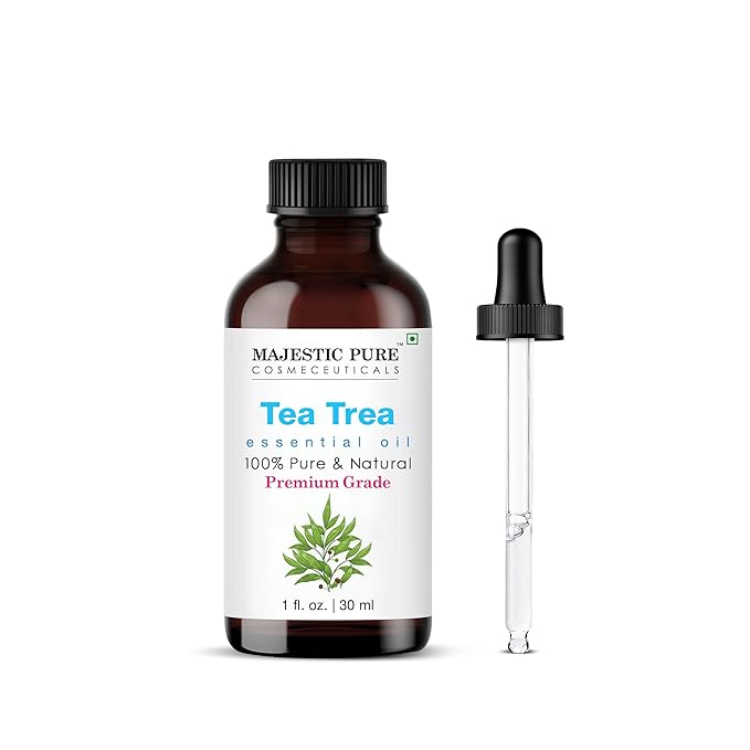 MAJESTIC PURE Tea Tree Essential Oil | 100% Pure and Natural Tea Tree Oil | Premium Grade Essential Oils for Hair Care, Home Diffusers, Skin, Aromatherapy, Massage and Humidifiers | 1 Fl Oz