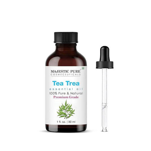 MAJESTIC PURE Tea Tree Essential Oil | 100% Pure and Natural Tea Tree Oil | Premium Grade Essential Oils for Hair Care, Home Diffusers, Skin, Aromatherapy, Massage and Humidifiers | 1 Fl Oz