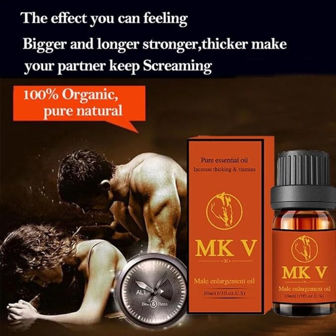 MK5 Enlarge and Permanent Thickening Growth Men Energy Massage Essential Oil for Sex, Increase Dick Liquid for Health Care, Lateness Performance,Strength (10ml)
