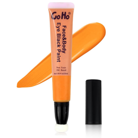 Go Ho Orange Face Paint,Waterproof Oil Based Eye Black Stick,Orange Face Body Paint for Starfire Festivals Halloween Cosplay SFX Pumpkin Makeup